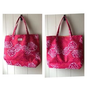 * LILY PULITZER Pink Lightweight Polyester Unisex Tote Bag